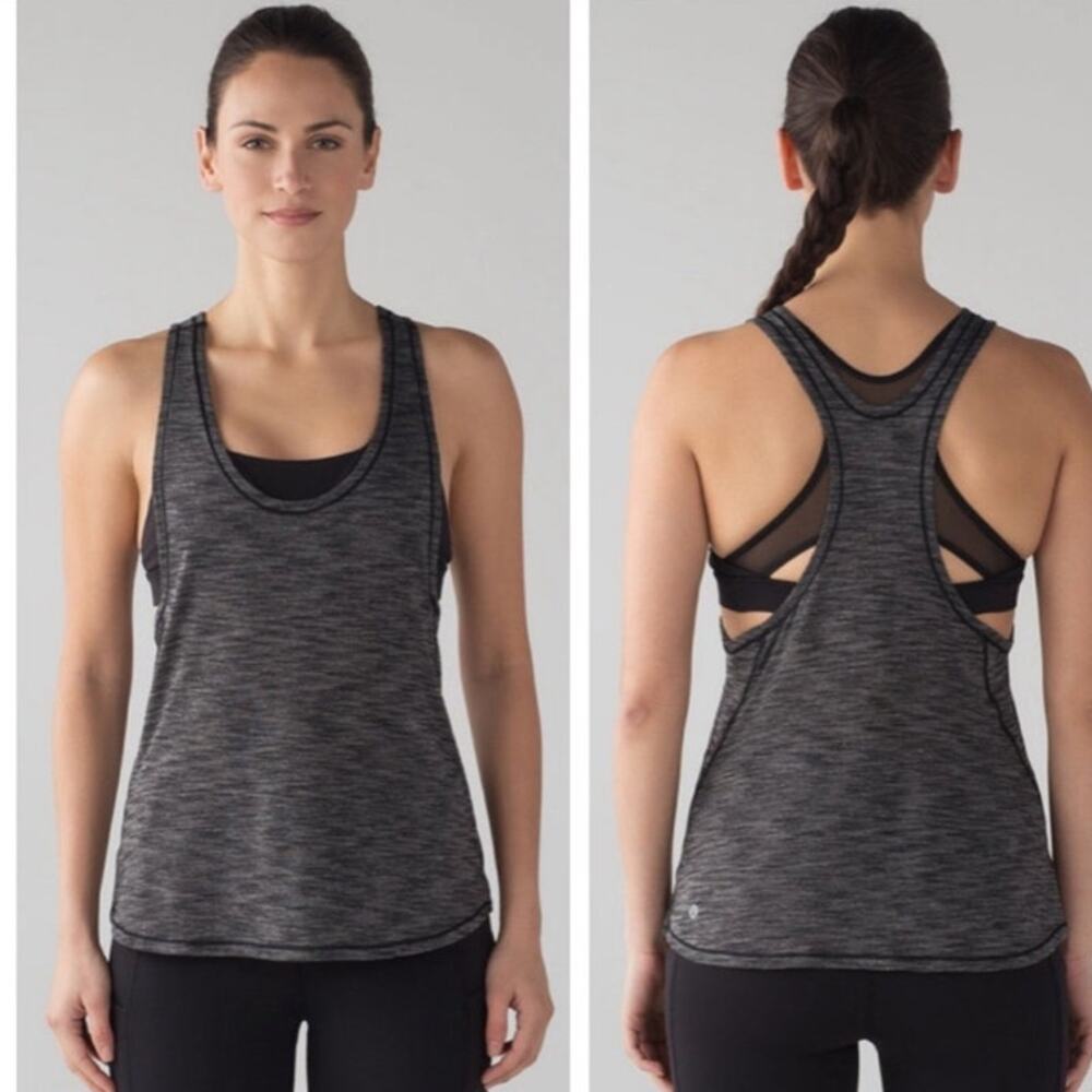 Lululemon Glide and Stride Gray Tank size 8